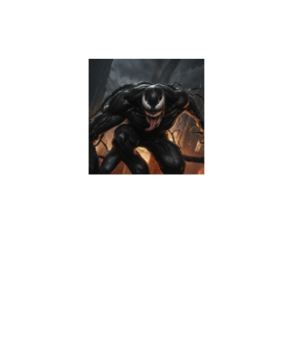 Venom minta fekete pólón