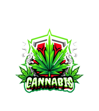 Cannabis minta fehér pólón