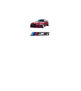 Bmw e36 minta fehér pólón