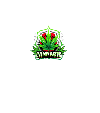 Cannabis minta fekete pólón