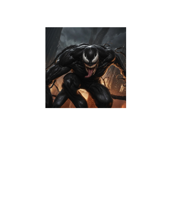 Venom minta sötétkék pólón
