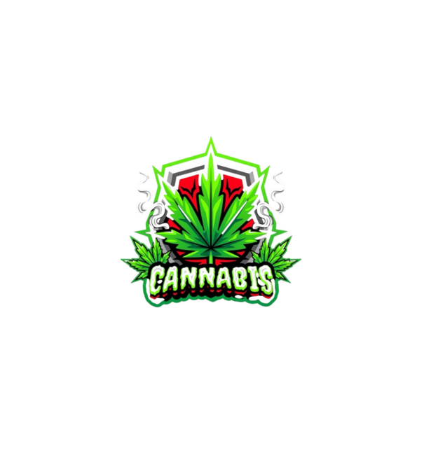 Cannabis minta szürke pólón