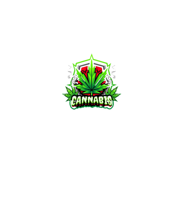 Cannabis minta fekete pólón