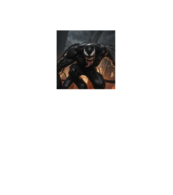 Venom minta fekete pólón