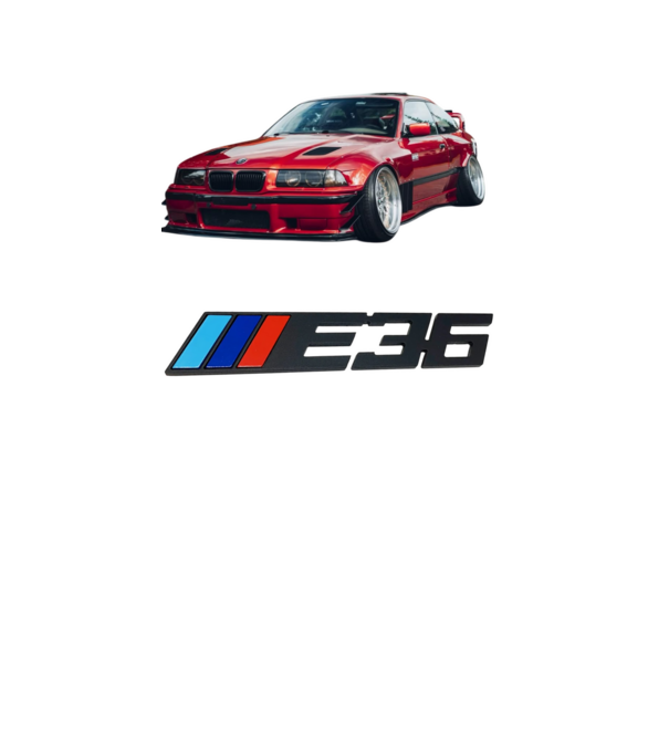 Bmw e36 minta fehér pólón