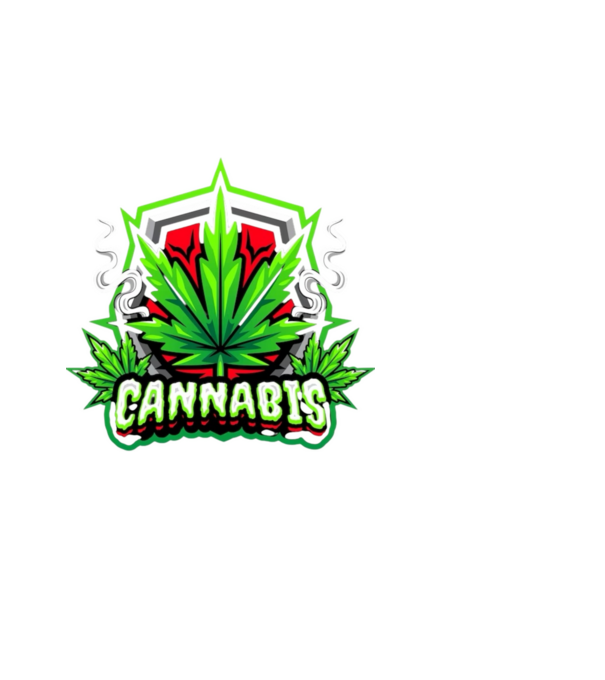 Cannabis minta fekete pólón