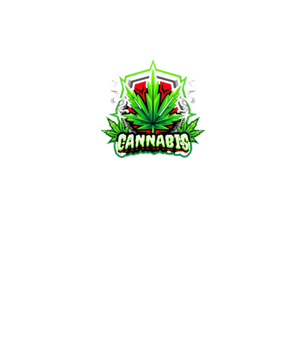 Cannabis minta fekete pólón