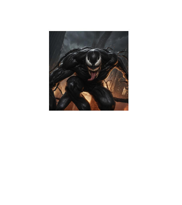 Venom minta fekete pólón