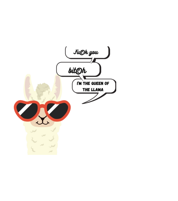 LLama queen minta világoskék pólón