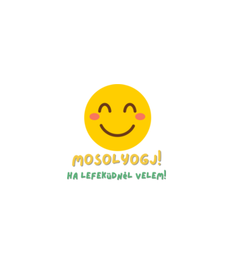 Mosolyogj! minta fekete pólón