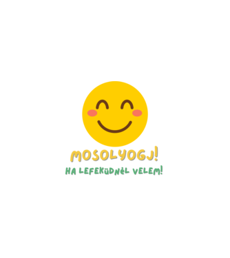 Mosolyogj! minta fekete pólón