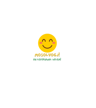 Mosolyogj! minta farmerkék pólón