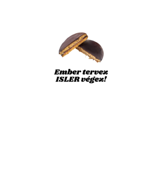 Isler minta fehér pólón