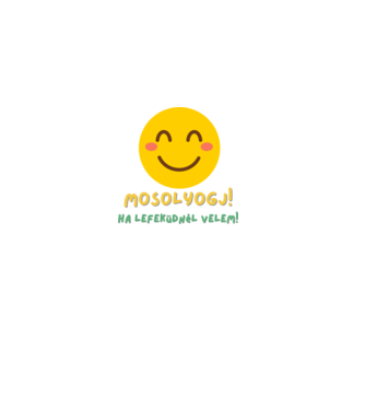 Mosolyogj! minta fekete pólón
