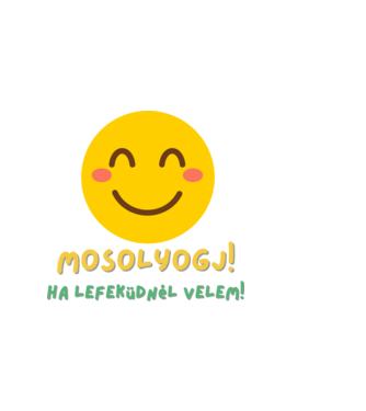 Mosolyogj! minta sötétkék pólón