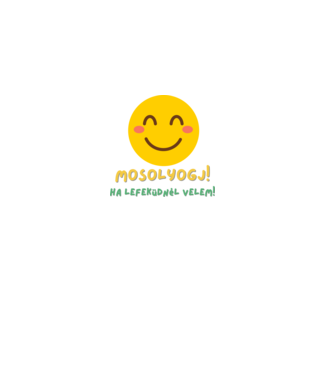 Mosolyogj! minta fekete pólón