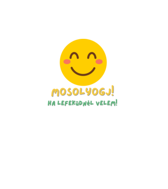 Mosolyogj! minta türkiz pólón