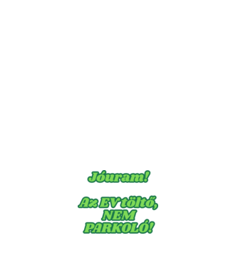 Az EV töltő nem parkoló! minta sötétkék pólón