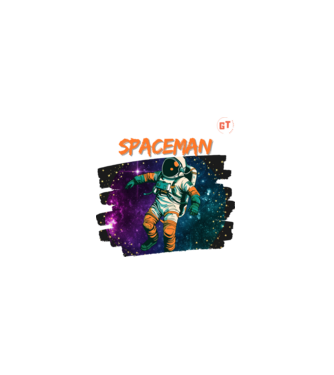 Spaceman minta fekete pólón