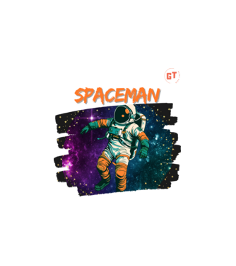 Spaceman minta fehér pólón