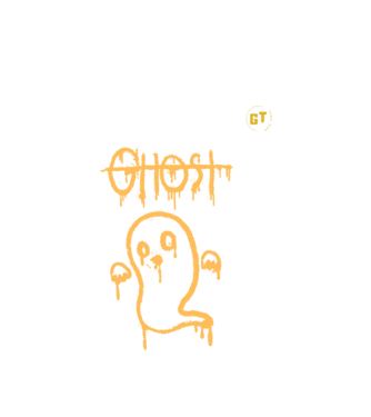 Ghost minta fehér pólón
