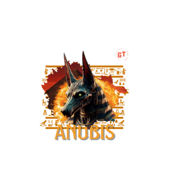 Anubis minta fehér pólón