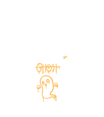 Ghost minta fehér pólón
