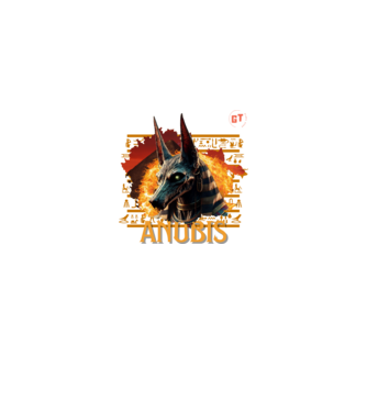Anubis minta fekete pólón