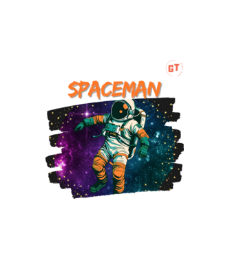 Spaceman minta homokszín pólón