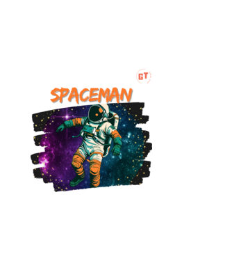 Spaceman minta sötétkék pólón
