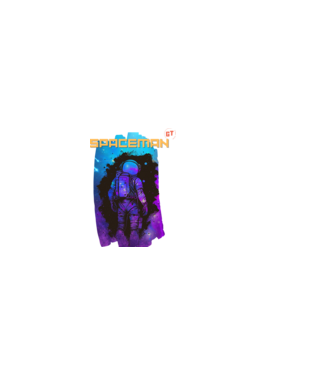 Spaceman Galaxy minta sötétkék pólón