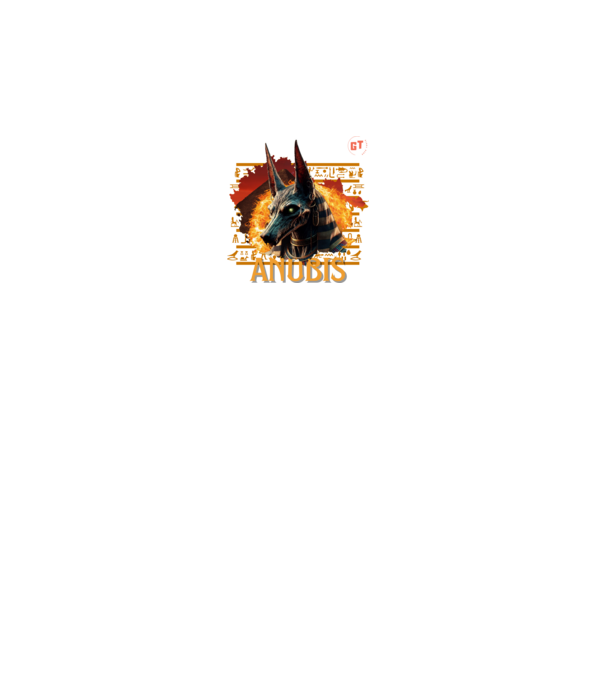 Anubis minta fekete pólón