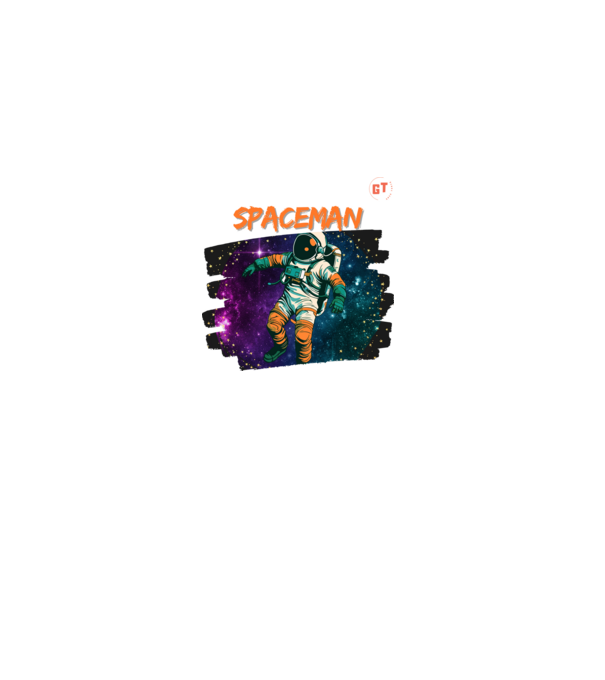 Spaceman minta fekete pólón