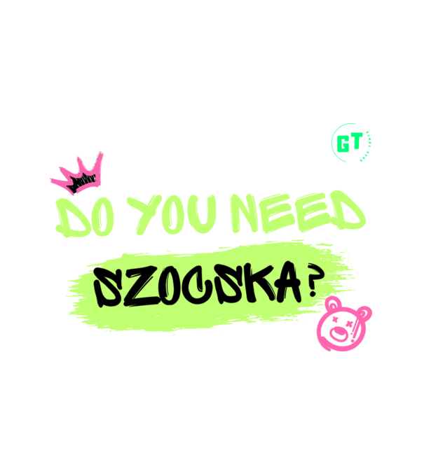 Do You Need? minta fehér pólón