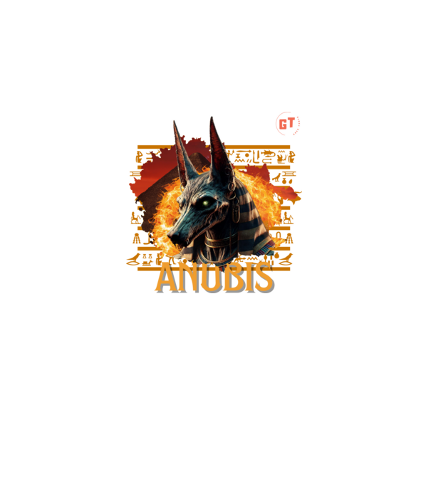 Anubis minta fekete pólón