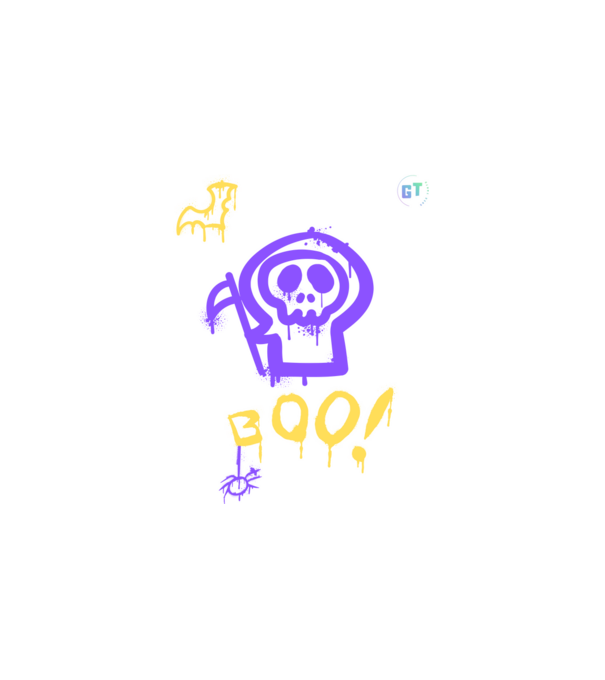 Boo! minta fehér pólón