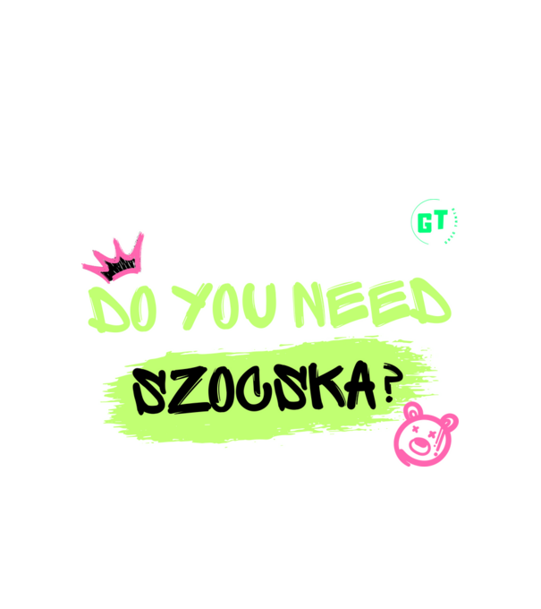 Do You Need? minta fehér pólón