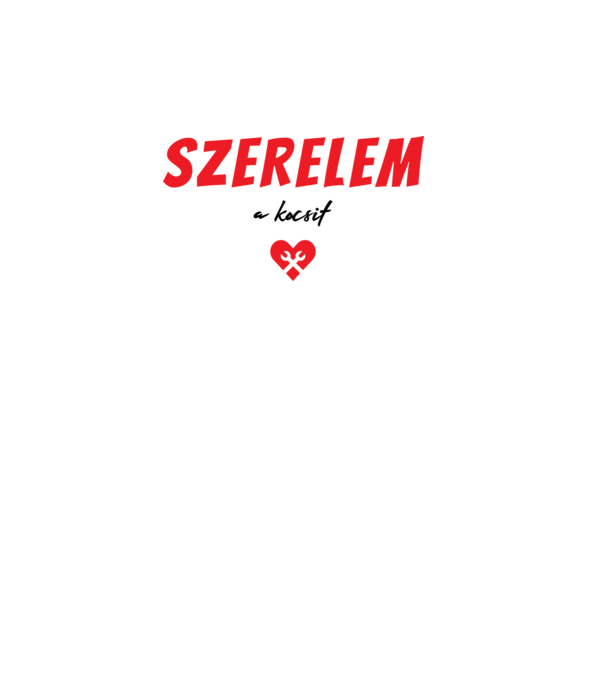 szerelem a kocsit minta fehér pólón