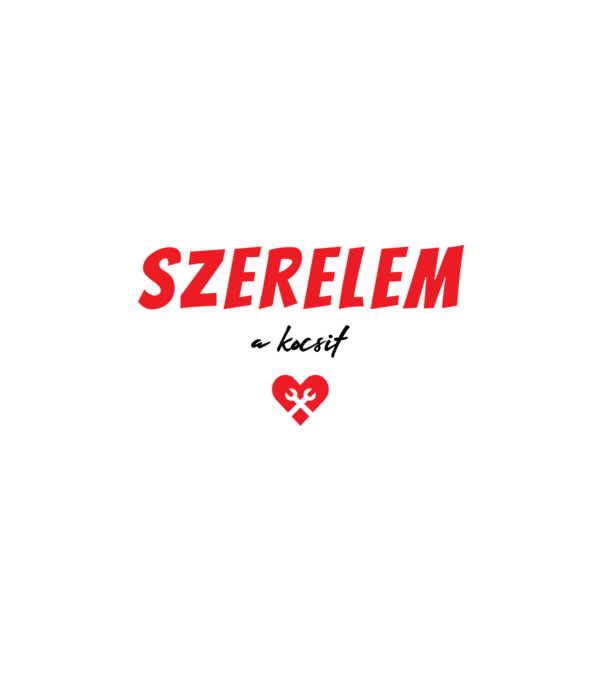szerelem a kocsit minta fehér pólón