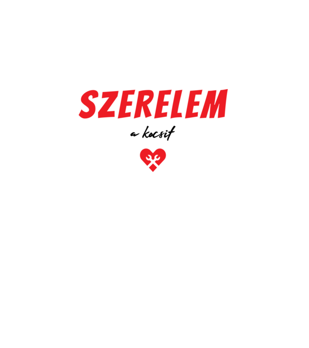 szerelem a kocsit minta fehér pólón