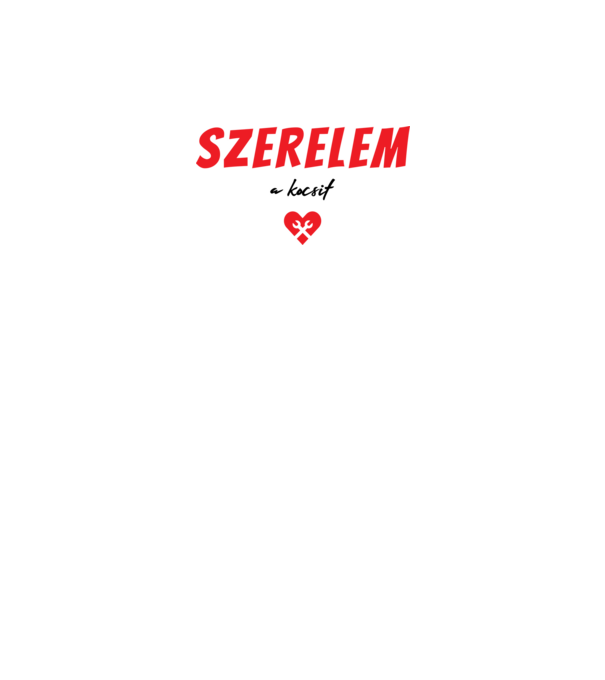szerelem a kocsit minta fehér pólón