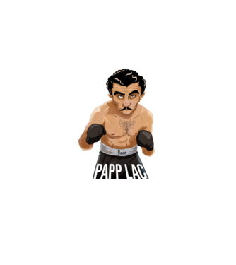 LaciPapp minta fekete pólón