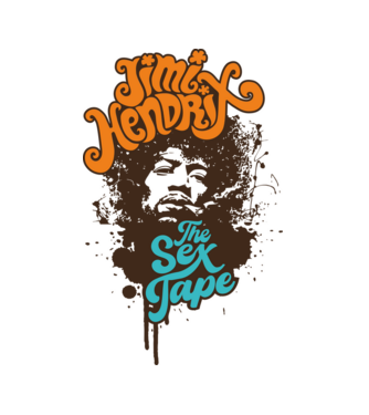 Jimmi Hendrix minta fekete pólón