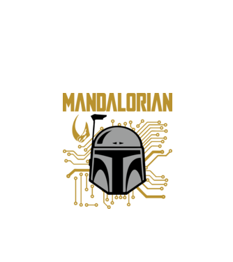 mandalorian minta fekete pólón