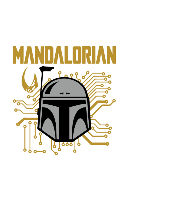 mandalorian minta fekete pólón