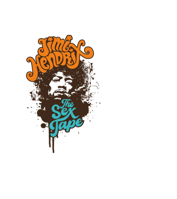 Jimmi Hendrix minta fekete pólón