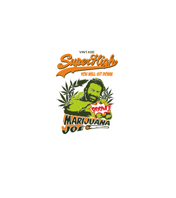 marihuana joe minta sötétkék pólón