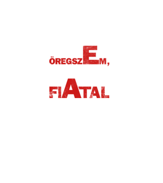 én nem öregszem  minta fekete pólón