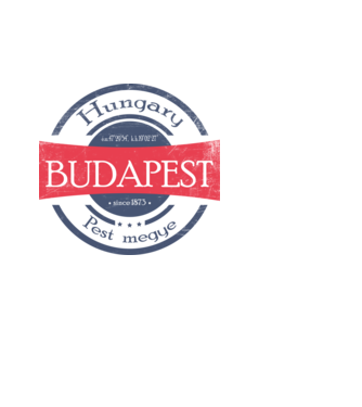 Budapest minta fehér pólón