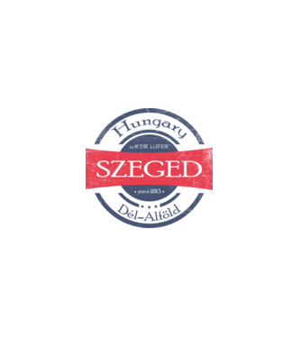 Szeged minta fehér pólón